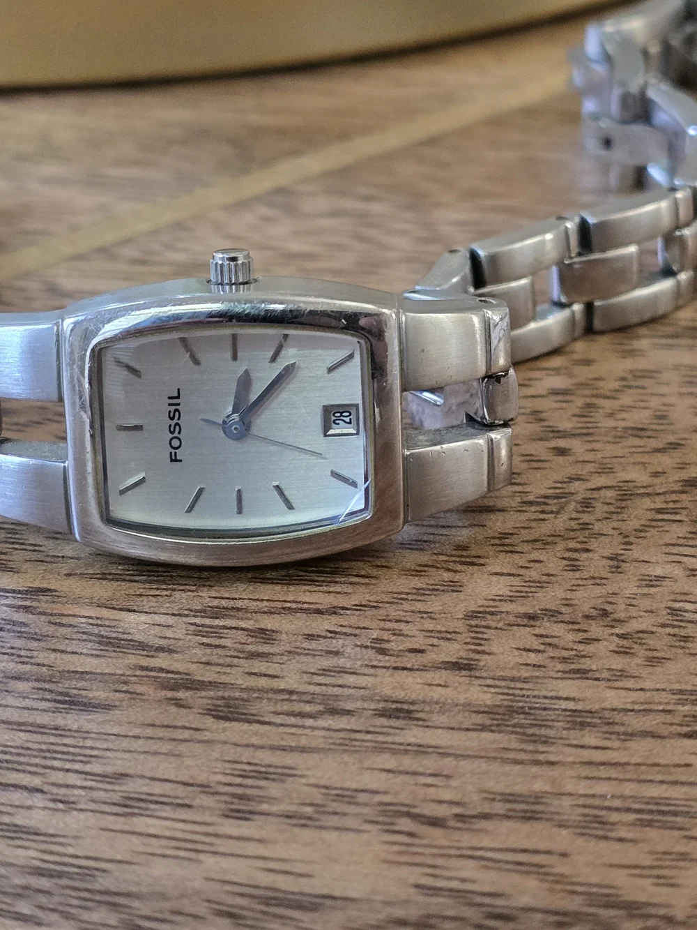 Fossil Stainless Steel Rectangle Watch - Silver